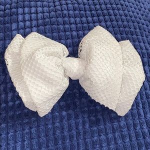 Large white hair bow